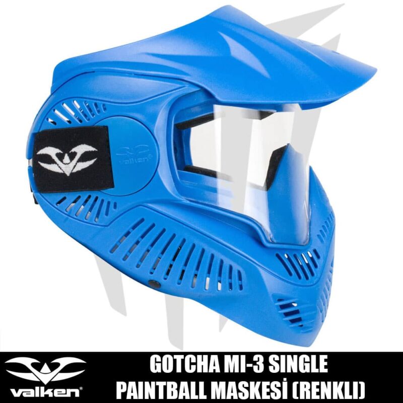 Valken Gotcha MI-3 Tek Lensli Paintball Maskesi Renkli
