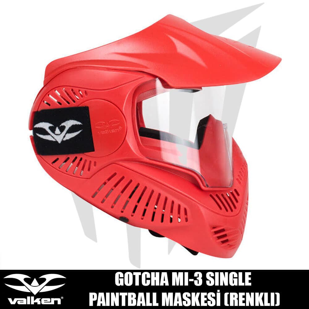 Valken Gotcha MI-3 Tek Lensli Paintball Maskesi Renkli