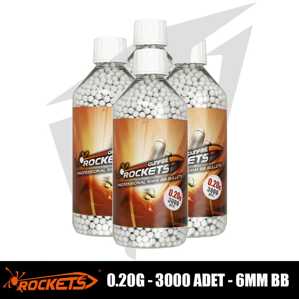 Rockets Professional Airsoft BB 0.20g 3000 Adet Rockets Professional Airsoft BB 0.20g 3000 Adet