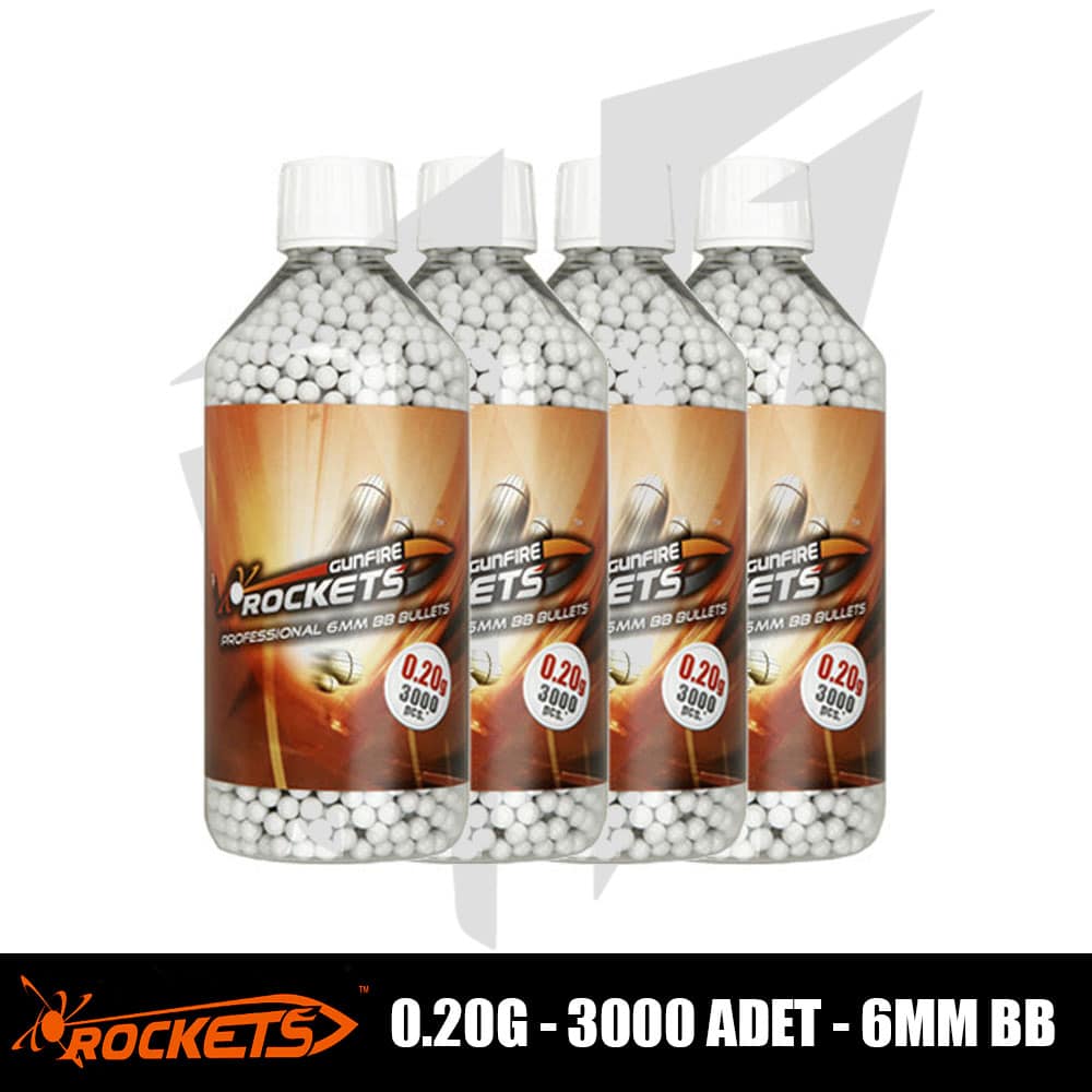 Rockets Professional Airsoft BB 0.20g 3000 Adet Rockets Professional Airsoft BB 0.20g 3000 Adet
