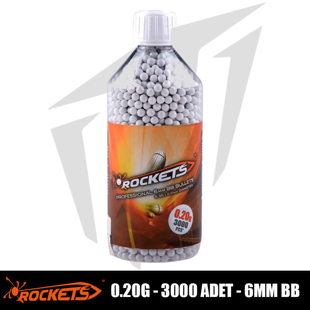 Rockets Professional Airsoft BB 0.20g 3000 Adet Rockets Professional Airsoft BB 0.20g 3000 Adet