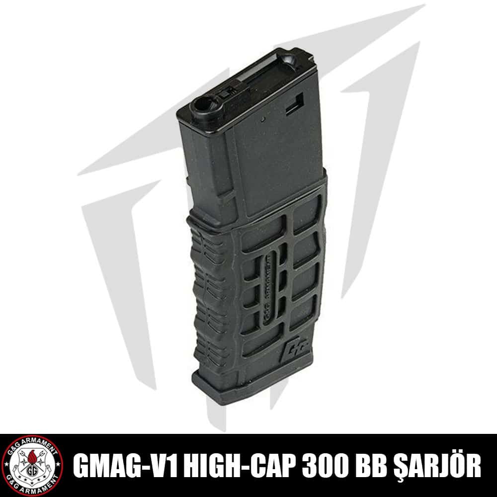 G&G M4/M16 için 300’lük GMAG-V1 Hi-Cap Airsoft Şarjörü Siyah G&G M4/M16 için 300’lük GMAG-V1 Hi-Cap Airsoft Şarjörü Siyah