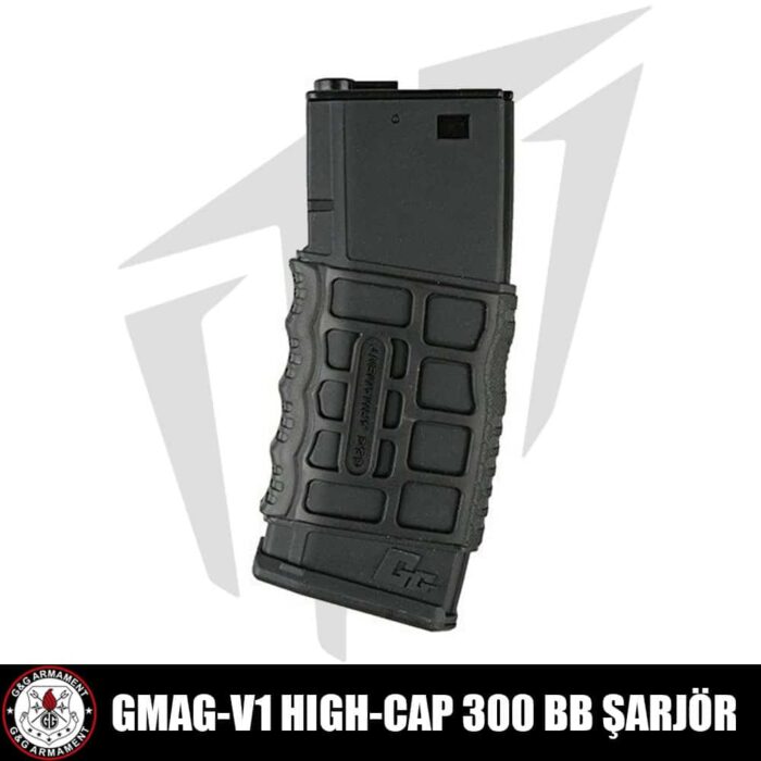 G&G M4/M16 için 300’lük GMAG-V1 Hi-Cap Airsoft Şarjörü Siyah