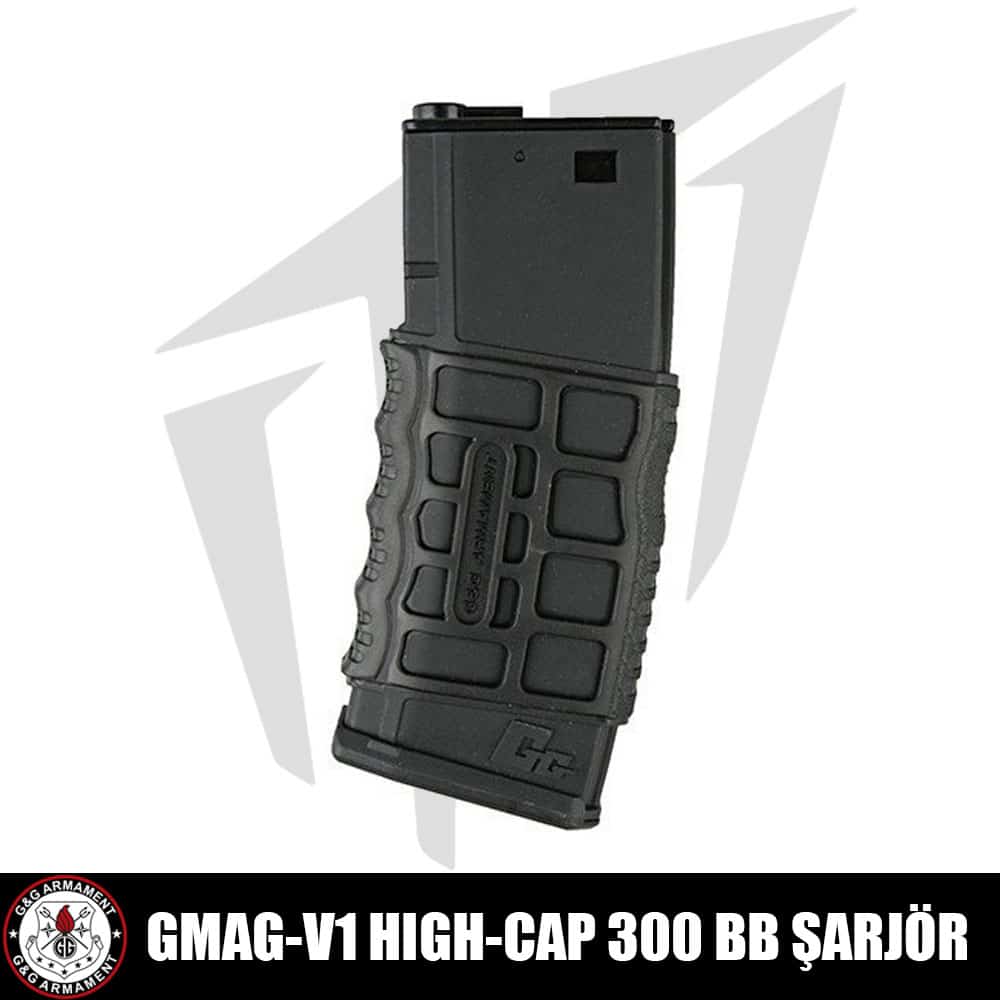 G&G M4/M16 için 300’lük GMAG-V1 Hi-Cap Airsoft Şarjörü Siyah G&G M4/M16 için 300’lük GMAG-V1 Hi-Cap Airsoft Şarjörü Siyah