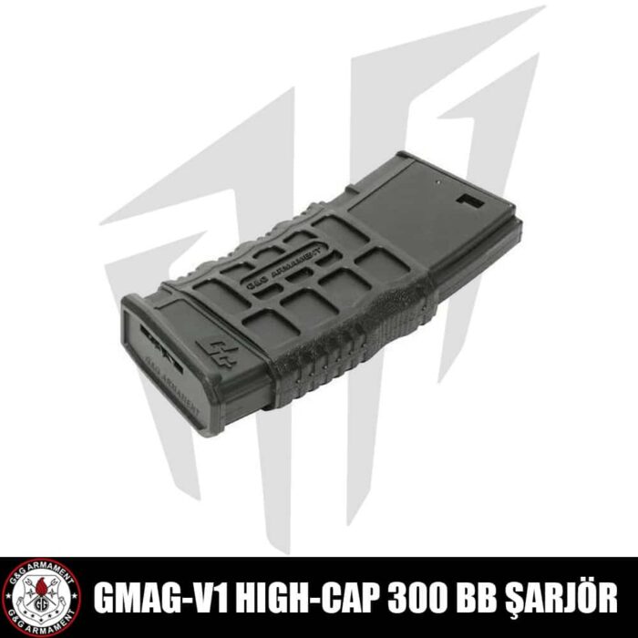 G&G M4/M16 için 300’lük GMAG-V1 Hi-Cap Airsoft Şarjörü Siyah