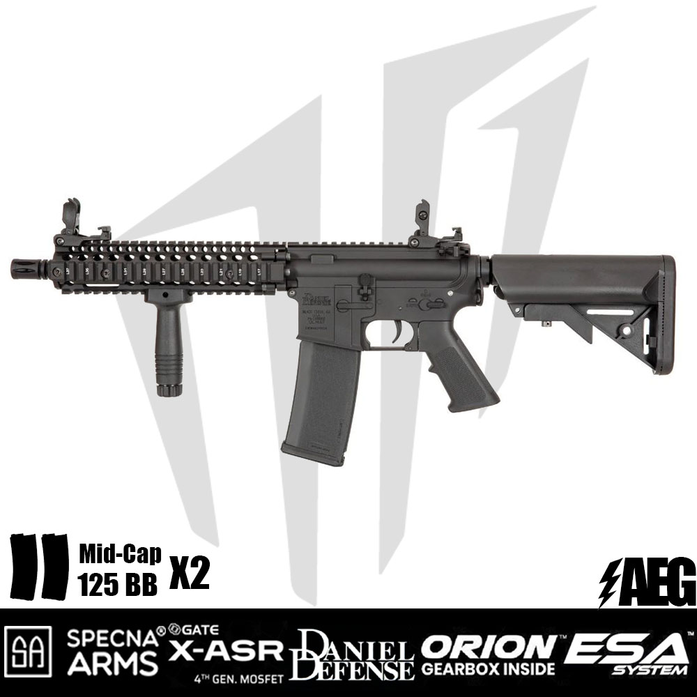Specna Arms Daniel Defense® MK18 SA-E19 EDGE Airsoft Tüfeği – Siyah