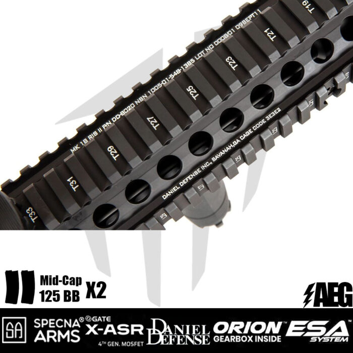 Specna Arms Daniel Defense® MK18 SA-E19 EDGE Airsoft Tüfeği – Siyah