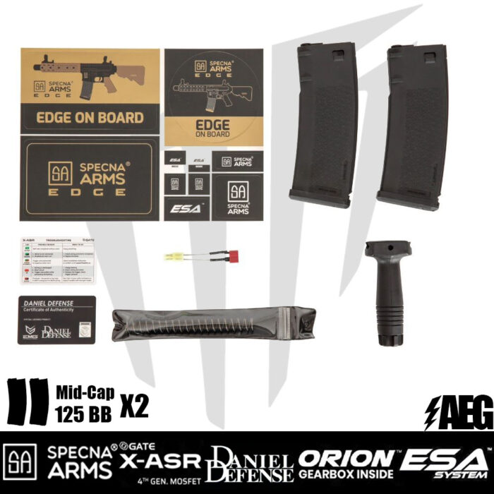 Specna Arms Daniel Defense® MK18 SA-E19 EDGE Airsoft Tüfeği – Siyah