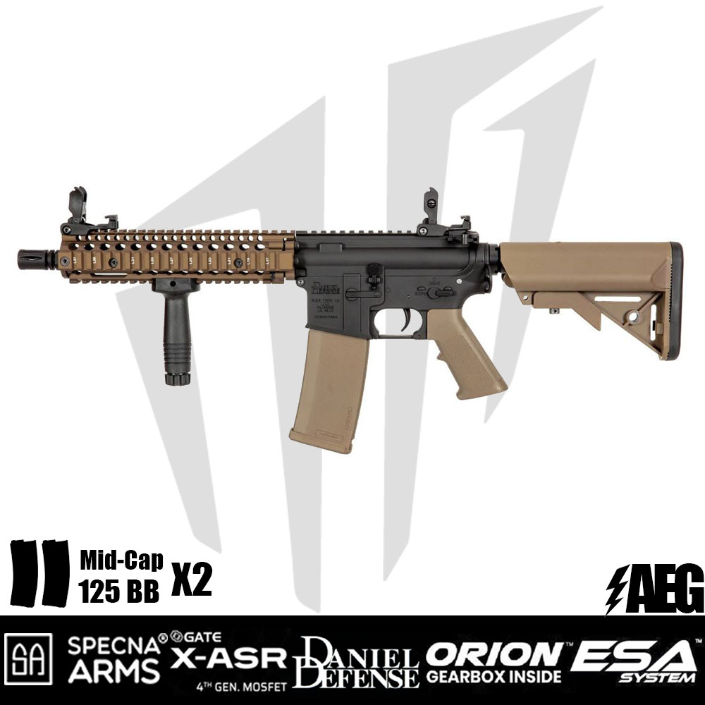 Specna Arms Daniel Defense® MK18 SA-E19 EDGE Airsoft Tüfeği – Bronz