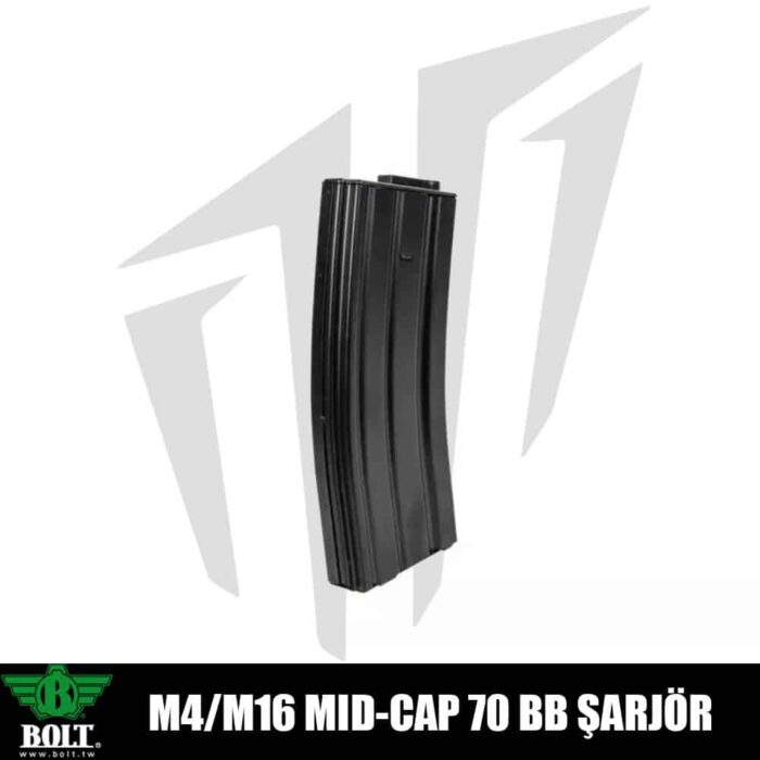 Bolt® M4/M16 Mid-Cap 70BB Airsoft Şarjörü Siyah