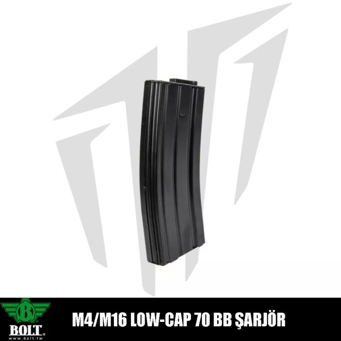 Bolt® M4/M16 Low-Cap 70BB Airsoft Şarjörü – Siyah