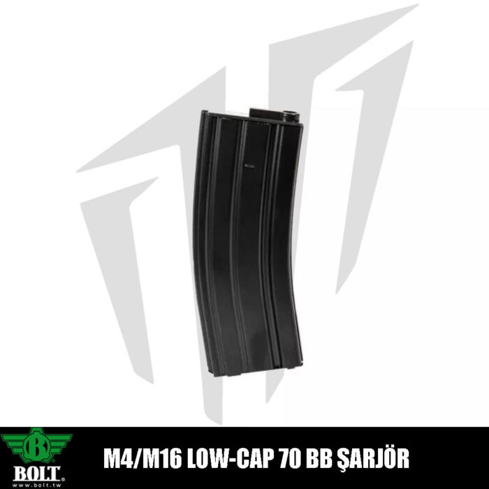 Bolt® M4/M16 Low-Cap 70BB Airsoft Şarjörü – Siyah