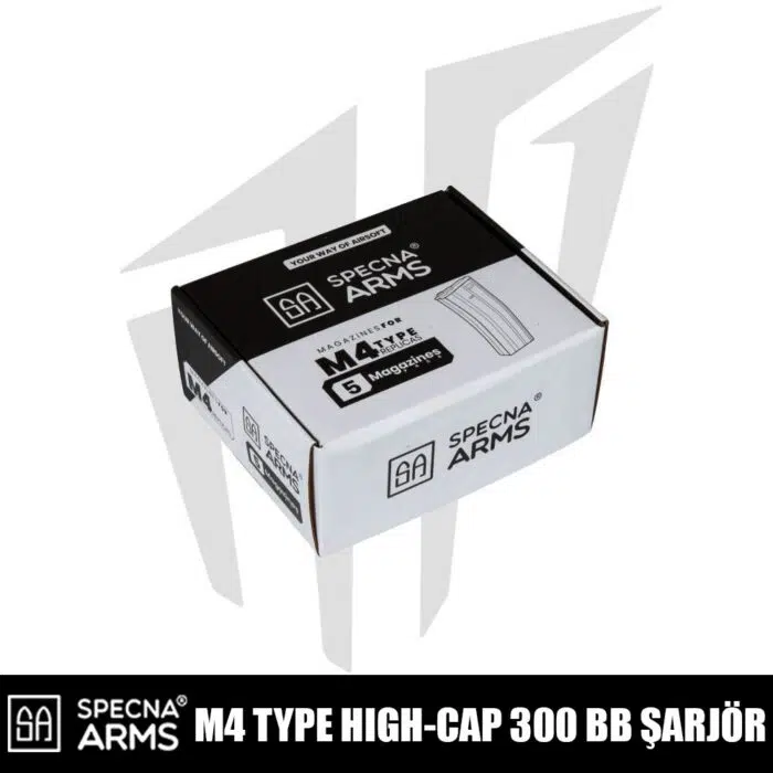 Specna Arms Hi-Cap 300’luk Airsoft Şarjörü (5 Adet) Bronz