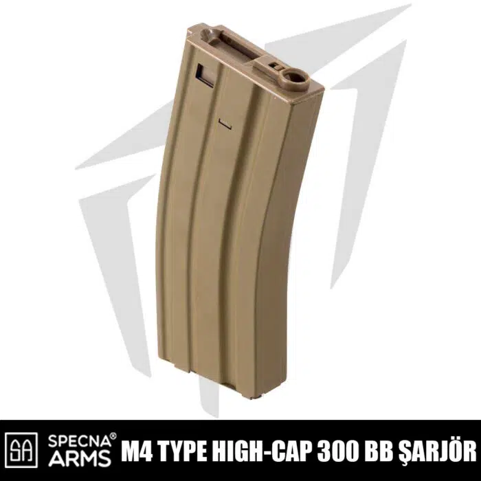 Specna Arms Hi-Cap 300’luk Airsoft Şarjörü (5 Adet) Bronz
