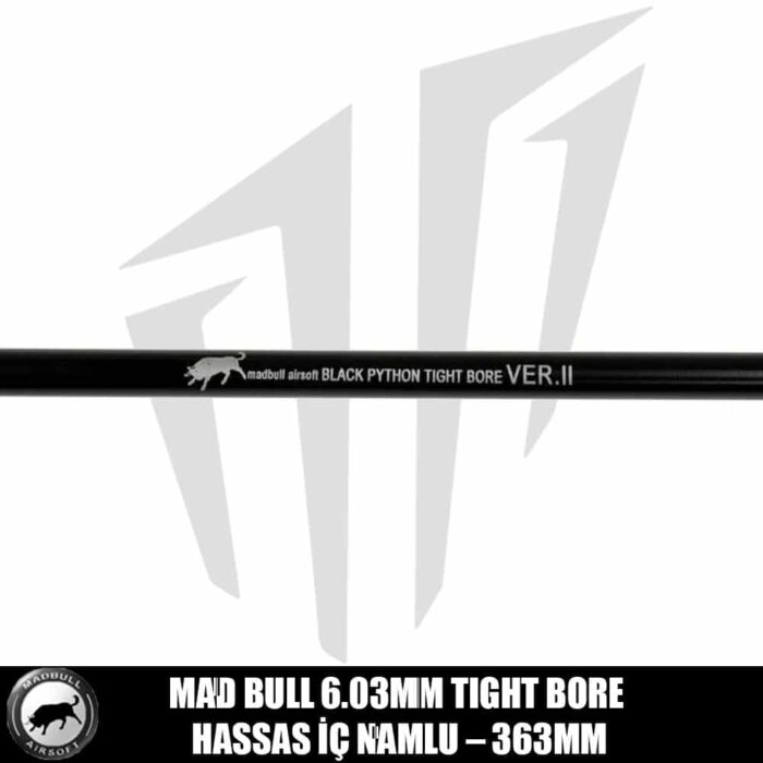 Mad Bull Black Python 6.03mm Tight Bore Hassas İç Airsoft Namlusu 229mm