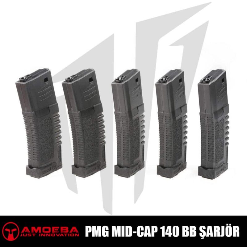 Ares Amoeba PMG – Mid Cap 140 BB (5 ADET) Airsoft Şarjörü – Siyah