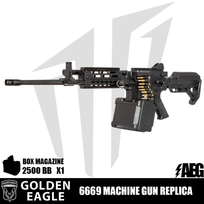 Golden Eagle 6669 LMG Airsoft Tüfeği Siyah