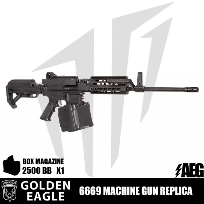 Golden Eagle 6669 LMG Airsoft Tüfeği Siyah