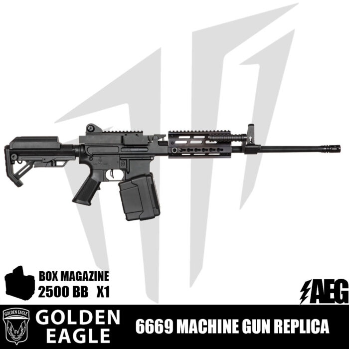 Golden Eagle 6669 LMG Airsoft Tüfeği Siyah