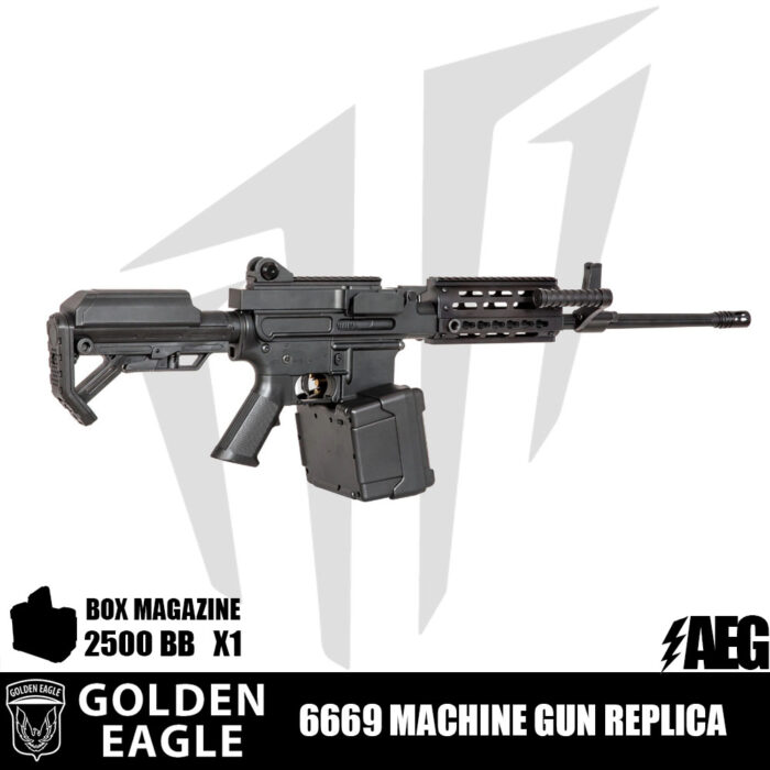 Golden Eagle 6669 LMG Airsoft Tüfeği Siyah