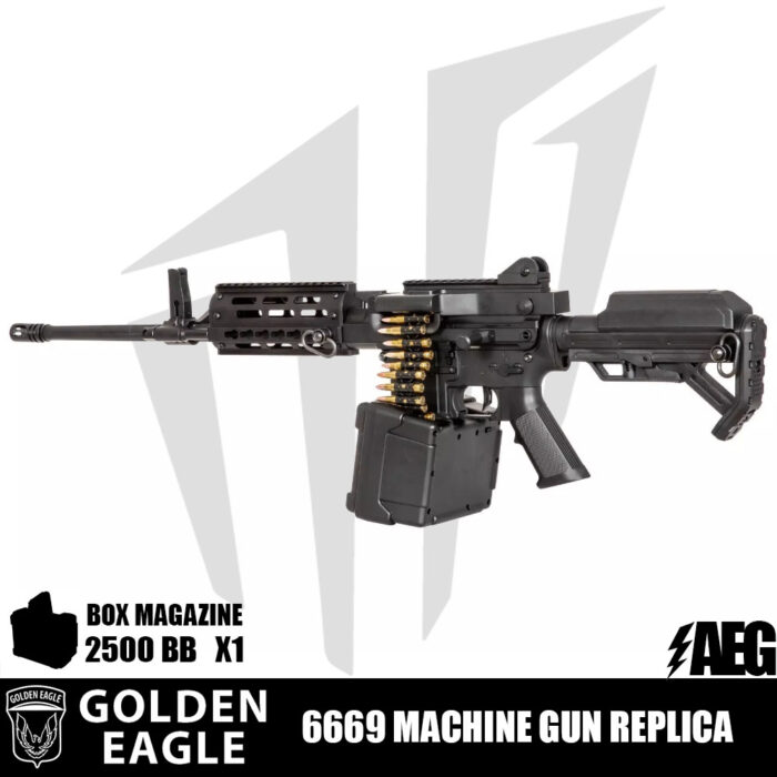 Golden Eagle 6669 LMG Airsoft Tüfeği Siyah