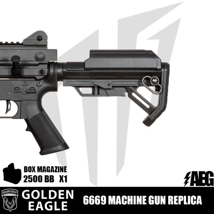 Golden Eagle 6669 LMG Airsoft Tüfeği Siyah