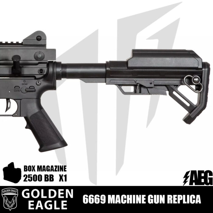 Golden Eagle 6669 LMG Airsoft Tüfeği Siyah