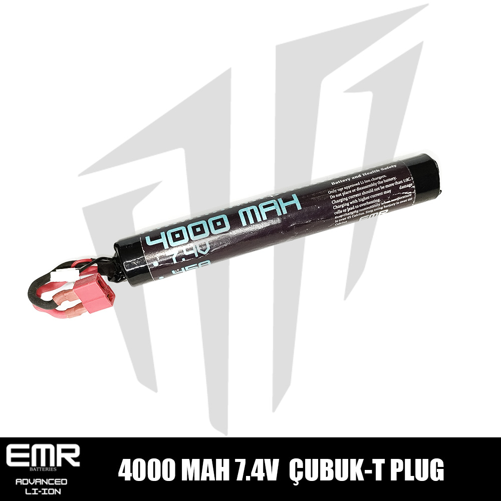 EMR 7.4V 4000 Mah Çubuk-T Plug Lithium-Ion Pil