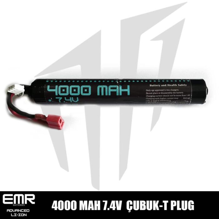 EMR 7.4V 4000 mAh Çubuk-T Plug Lithium-Ion Pil