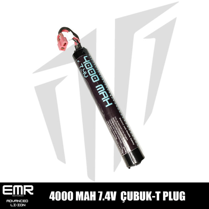 EMR 7.4V 4000 Mah Çubuk-T Plug Lithium-Ion Pil