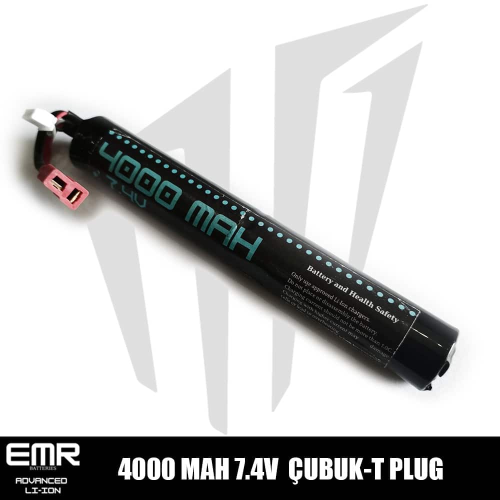 EMR 7.4V 4000 mAh Çubuk-T Plug Lithium-Ion Pil