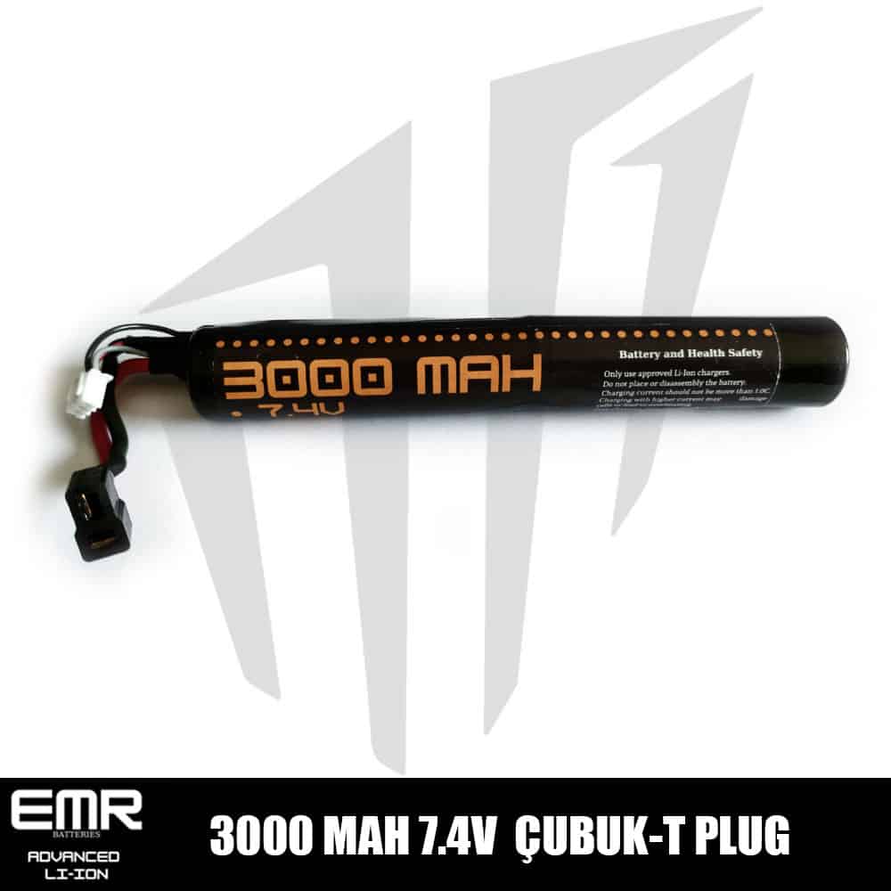 EMR 7.4V 3000 mAh Çubuk-T Plug Lithium-Ion Pil