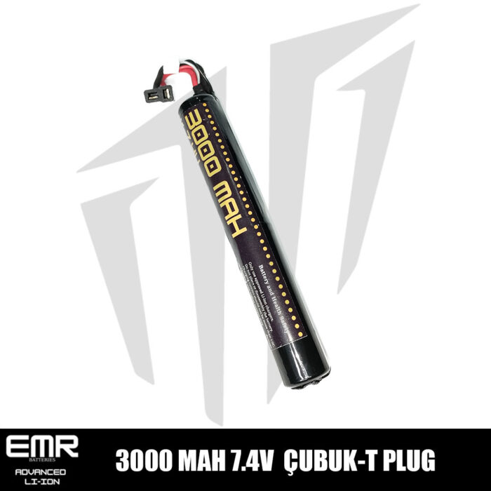 EMR 7.4V 3000 Mah Çubuk-T Plug Lithium-Ion Pil