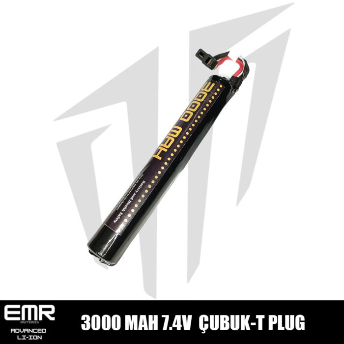 EMR 7.4V 3000 Mah Çubuk-T Plug Lithium-Ion Pil