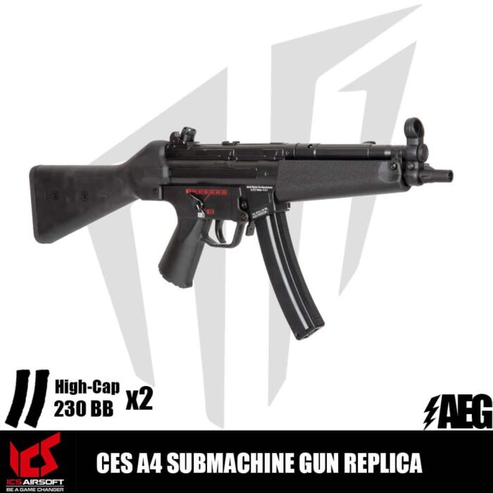 ICS® CES A4 SMG Airsoft Tüfeği Siyah