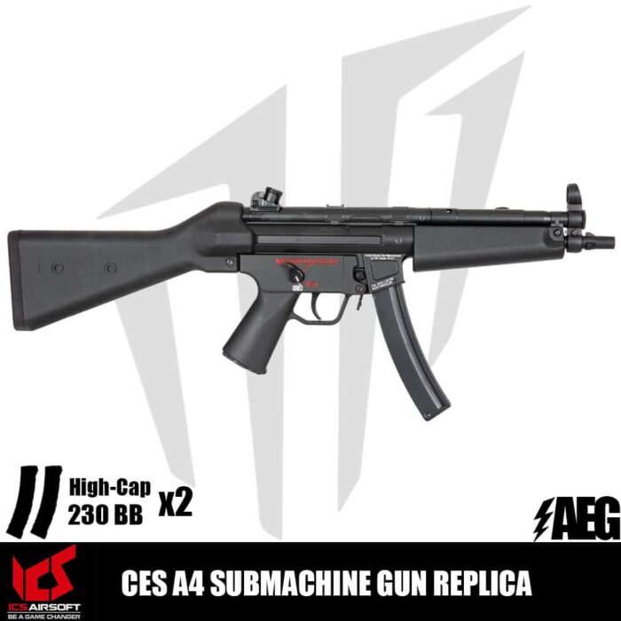 ICS® CES A4 SMG Airsoft Tüfeği Siyah