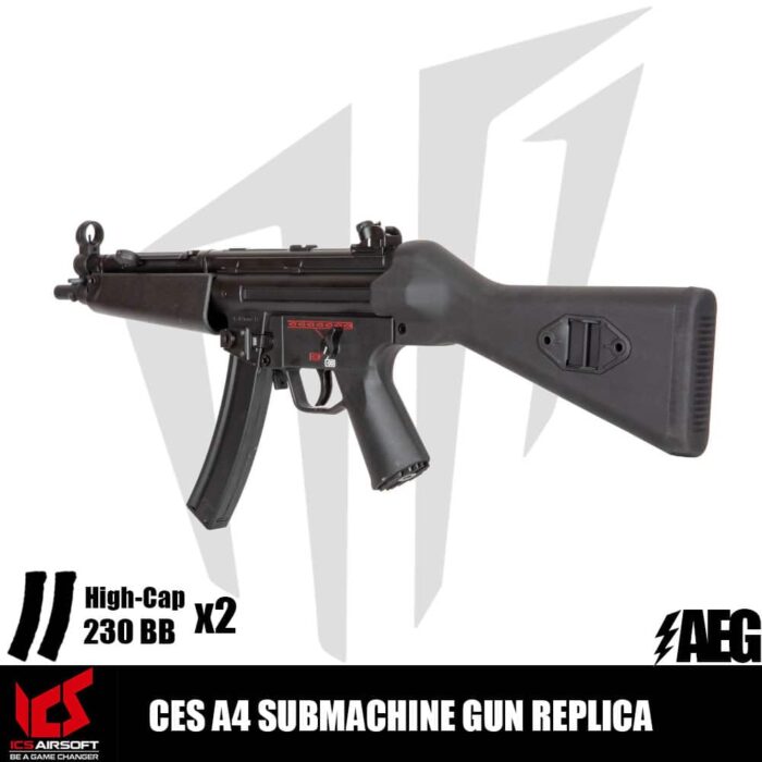 ICS® CES A4 SMG Airsoft Tüfeği Siyah