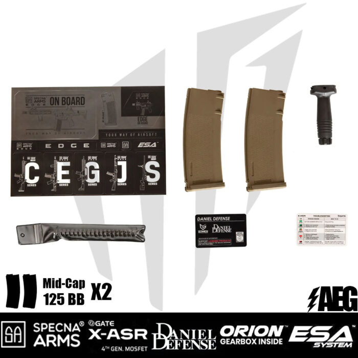 Specna Arms Daniel Defense® MK18 SA-E26 EDGE™ Airsoft Tüfeği Chaos Bronze