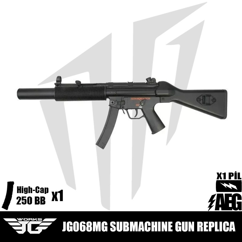 JG 069MG SMG Airsoft Tüfeği – Siyah