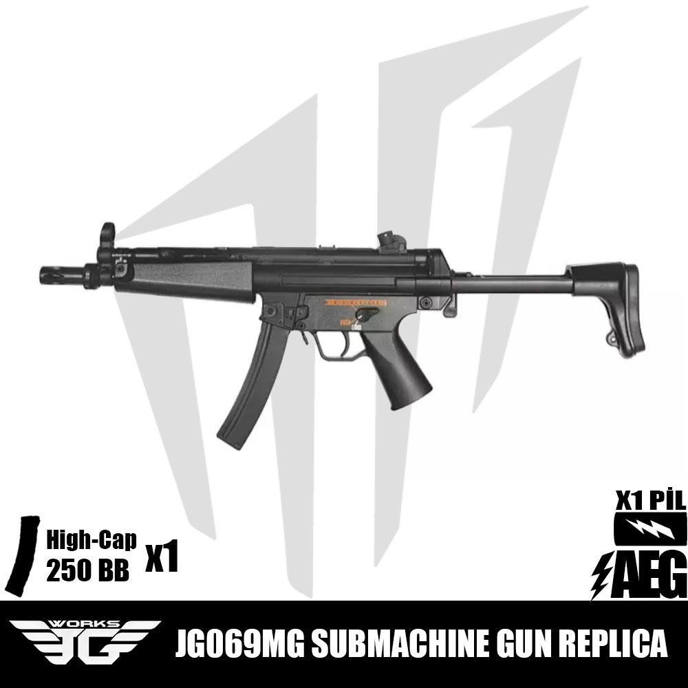 JG 069MG SMG Airsoft Tüfeği – Siyah