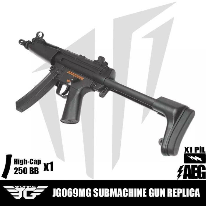 JG 069MG SMG Airsoft Tüfeği – Siyah