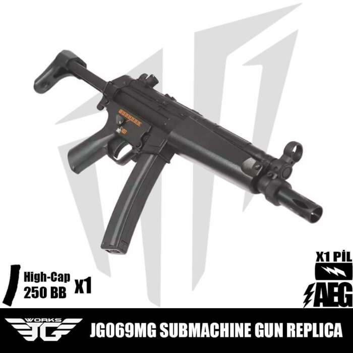 JG 069MG SMG Airsoft Tüfeği – Siyah