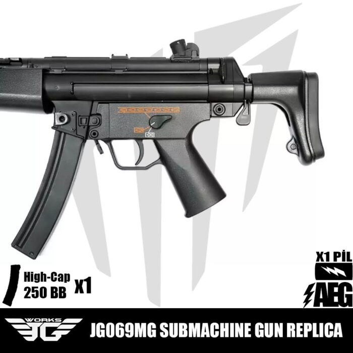 JG 069MG SMG Airsoft Tüfeği – Siyah