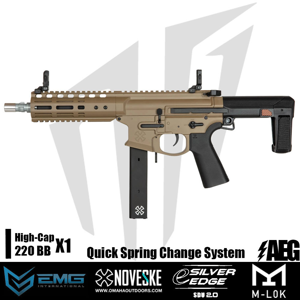 EMG Noveske Space Invader 9mm PCC Airsoft Tüfeği – Tan