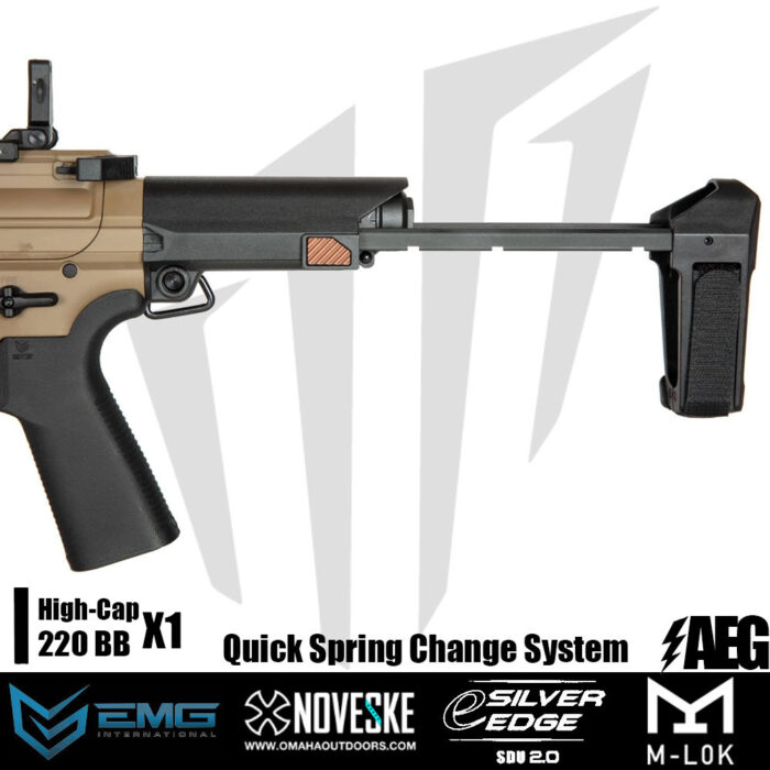 EMG Noveske Space Invader 9mm PCC Airsoft Tüfeği – Tan