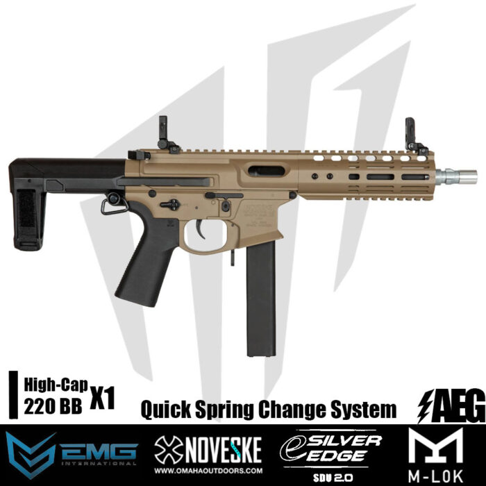 EMG Noveske Space Invader 9mm PCC Airsoft Tüfeği – Tan