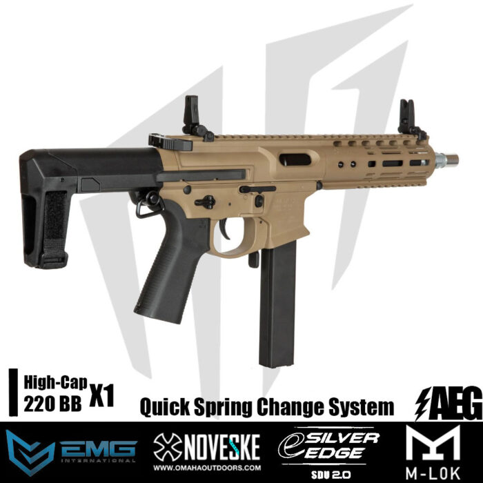 EMG Noveske Space Invader 9mm PCC Airsoft Tüfeği – Tan