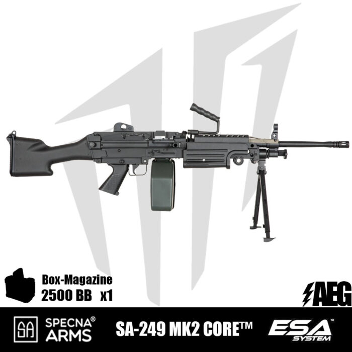 Specna Arms SA-249 MK2 CORE™ LMG Airsoft Tüfeği Siyah