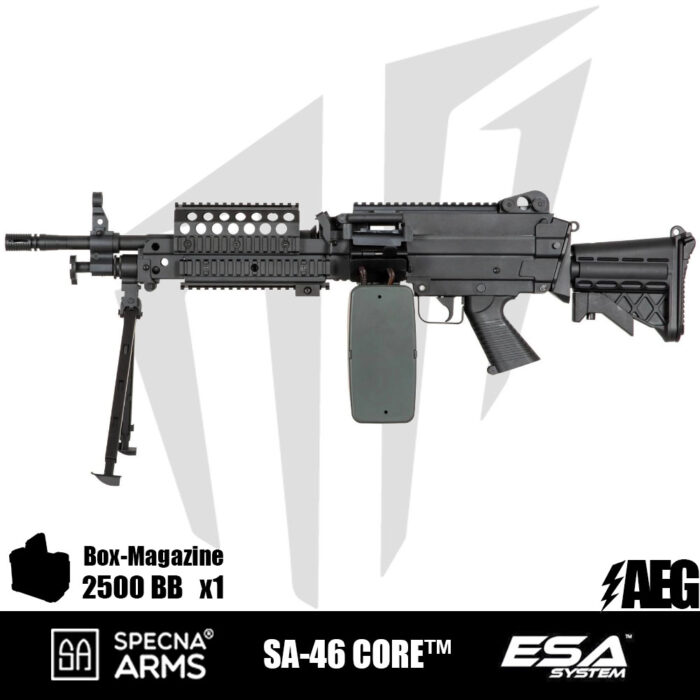 Specna Arms SA-46 CORE™ LMG Airsoft Tüfeği Siyah