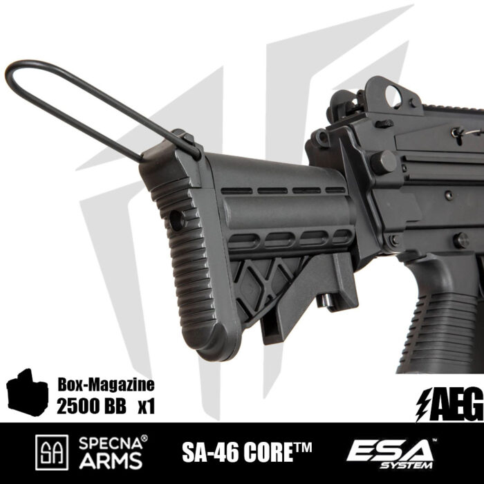 Specna Arms SA-46 CORE™ LMG Airsoft Tüfeği Siyah